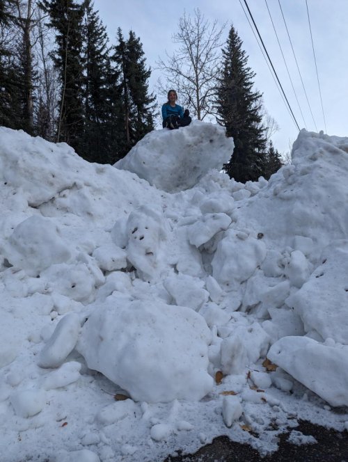 Massive snow pile