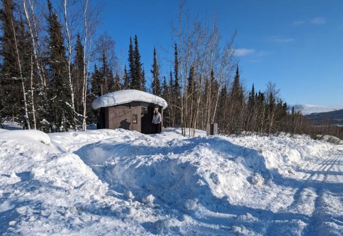 Outhouse. Colder than it looks. And it looks plenty cold.