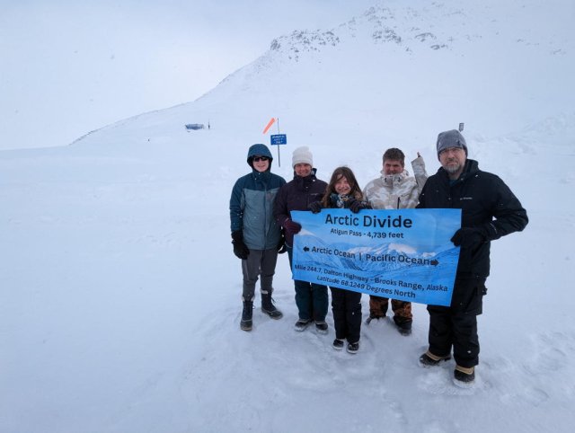 At the Arctic Divide.  Cold, as it turns out.