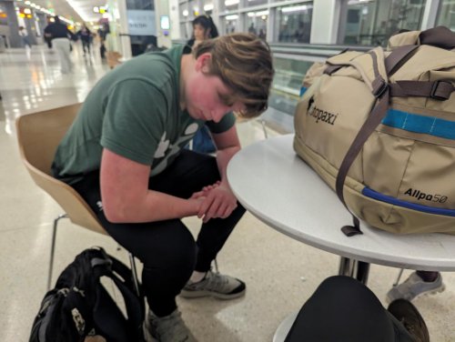 Heading home.  Very tired.