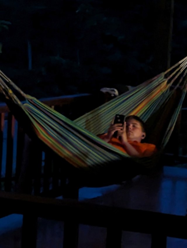 Carter in the hammock