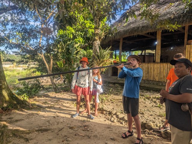 Blowgun practice