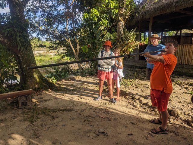 More blowgun practice