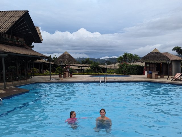 Swim after jungle trip