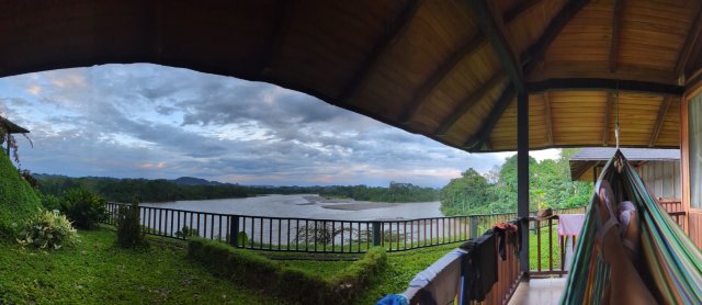 View from our cabin panorama
