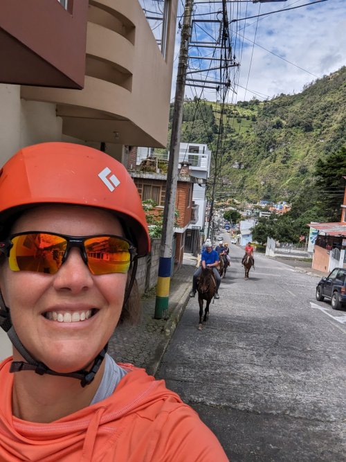 Horseback riding through Banos