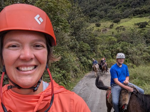 Horseback riding towards the volcano