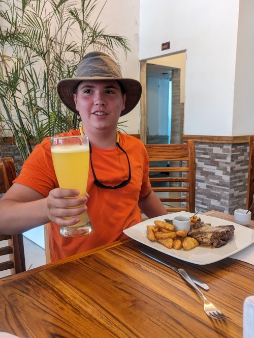 Lunch with fresh lemonade