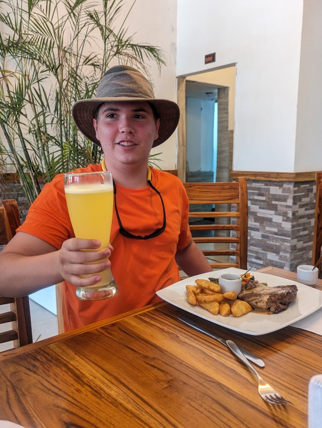 Lunch with fresh lemonade