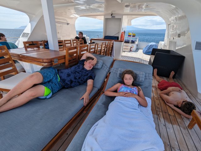 Drying out after snorkeling