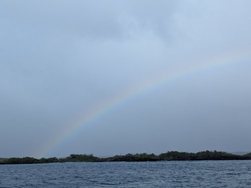 Rainbow over the island
