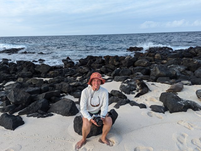 Portrait with iguana track