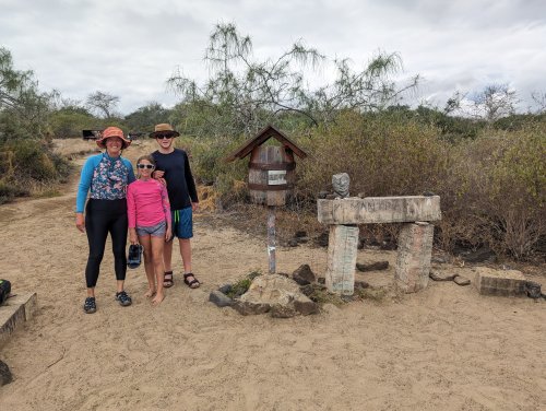 Galapagos barrel post office