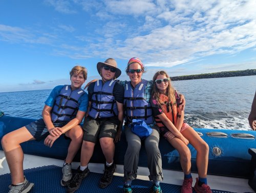 On the panga to San Cristobal
