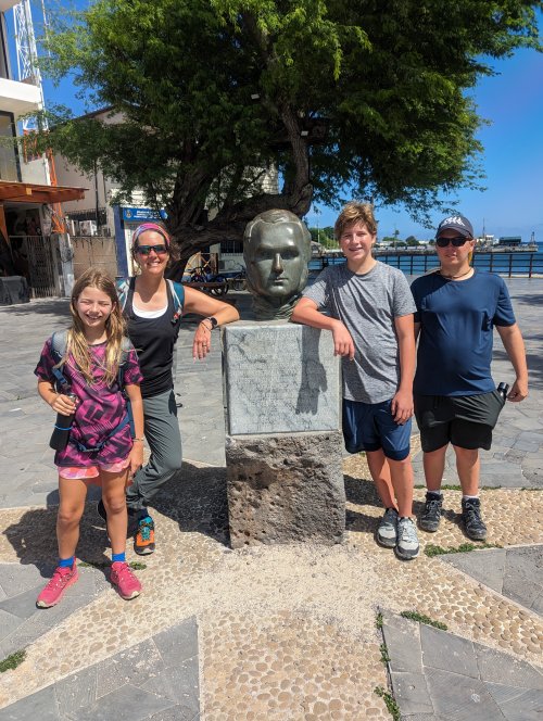 Bust of Darwin in San Cristobal
